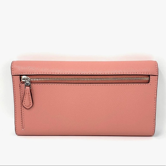 🆕 AUTHENTIC COACH TRIFOLD WALLET SV/LIGHT BLUSH - Picture 4 of 8
